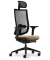 B&uuml;rostuhl se:do pro light 2, creme/schwarz / schwarz, mit Armlehnen, bis 130kg, mit Kopfst&uuml;tze