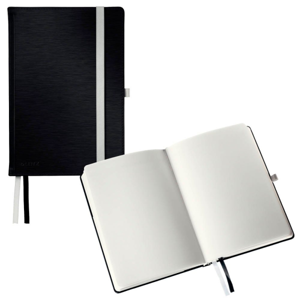 4002432115105 - Notizbuch 44520094 Style satin schwarz A5 blanko 100g 80 Blatt 4002432115105 Leitz