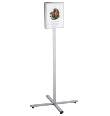 Infost&auml;nder INFO STAND OUTDOOR 502057, A4, 134,8cm hoch, silber