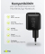 Ladekabel mit Adapter schwarz, Kabellänge: 1,0 m, 65 Watt
