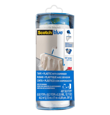 Blue™ Abdeckfolie mit Abroller transparent 270,0 cm x 17,0 m 1 Rolle