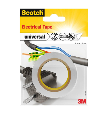 universal Electrical Tape Isolierband weiß 15,0 mm x 10,0 m 1 Rolle