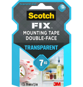 Klebeband doppelseitig FIX 7100261816, 19mm x 1,5m, transparent