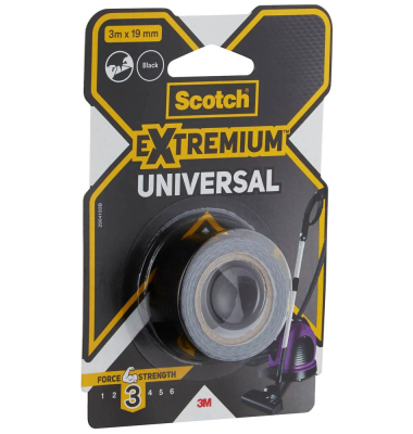 Extremium™ Universal Gewebeband schwarz 19,0 mm x 3,0 m 1 Rolle