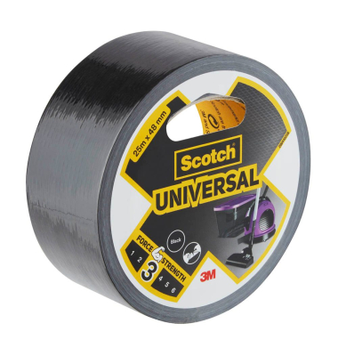 Universal Gewebeband schwarz 48,0 mm x 25,0 m 1 Rolle