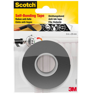 selbstverschweißendes Dichtungsband schwarz 25,0 mm x 3,0 m 1 Rolle