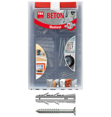 Monteur Beton BARRCACUDA 094901041 Spreizdübel-Sortiment Ø 5,0, 6,0, 8,0 mm x 25,0, 30,0, 40,0 mm