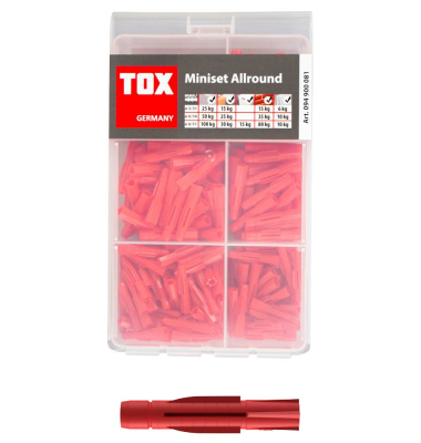 Miniset Beton TRI 094900081 Universaldübel-Sortiment Ø 5,0, 6,0, 8,0 mm x 31,0, 36,0, 51,0 mm