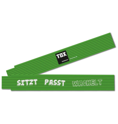SITZT PASST WACKELT Meterstab Holz