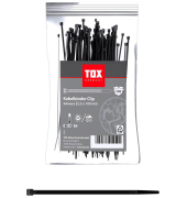 100 TOX Kabelbinder Clip schwarz