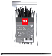 100 TOX Kabelbinder Clip schwarz