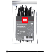 100 TOX Kabelbinder Clip schwarz