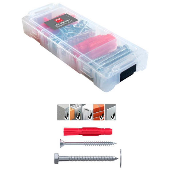 4049563057539 - L-BOXX Micro Allround TRI 610 094901803 Dübel- und Schrauben-Sortiment Ø 45 60 80100 160 mm 4049563057539 130 Stück 4049563057539 - L-BOXX Micro Allround TRI 610 094901803 Dübel- und Schrauben-Sortiment Ø 45 60 80100 160 mm 4049563057539 130 Stück