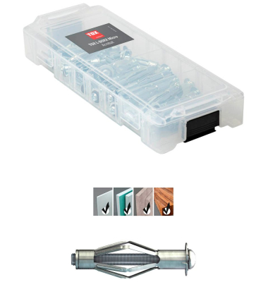 L-BOXX Micro Acrobat 094901804 Hohlraumdübel Ø 8,0, 10,0, 12,0 mm