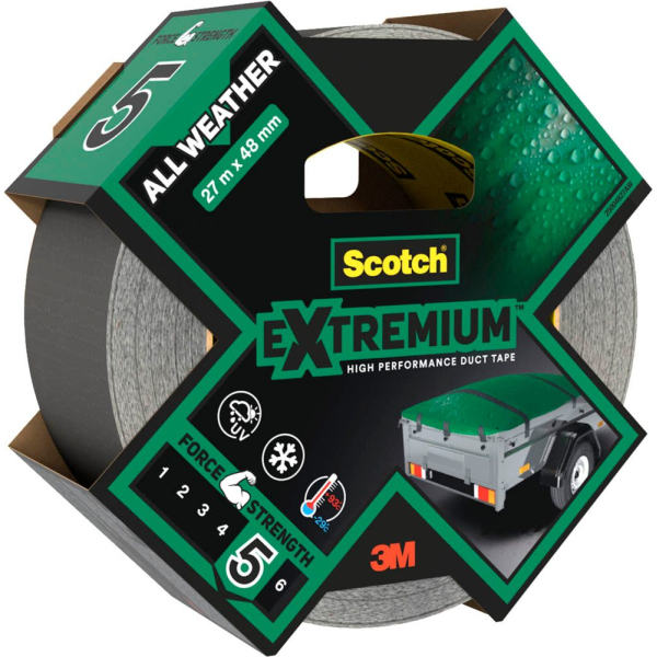 4054596696440 - Extremium? All Weather Gewebeband grau 480 mm x 274 m 1 Rolle 4054596696440 Scotch