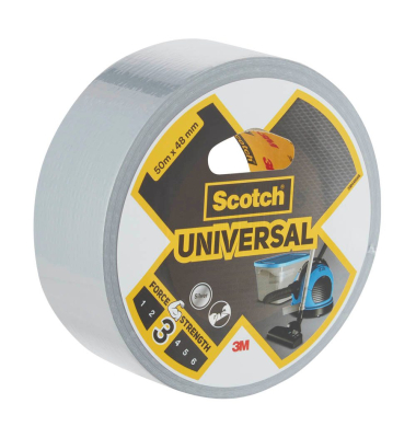 Universal Gewebeband silber 48,0 mm x 50,0 m 1 Rolle