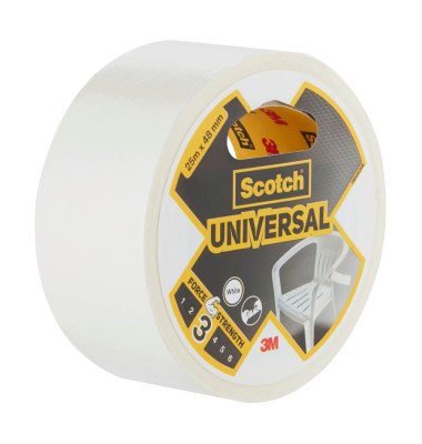 Universal Gewebeband weiß 48,0 mm x 25,0 m 1 Rolle