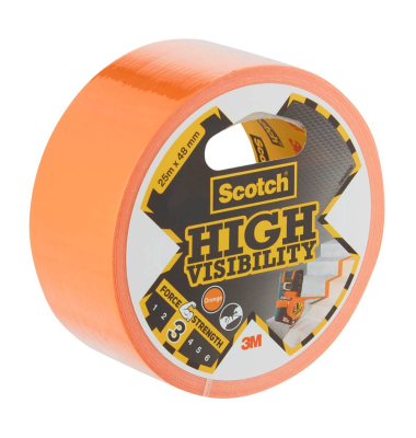 High Visibility  Gewebeband orange 48,0 mm x 25,0 m 1 Rolle