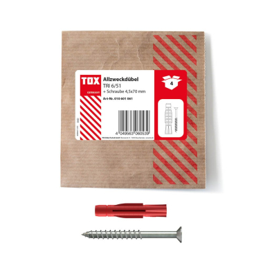TRI 651 010601061 Dübel-Schrauben Set Ø 6,0 mm x 51,0 mm