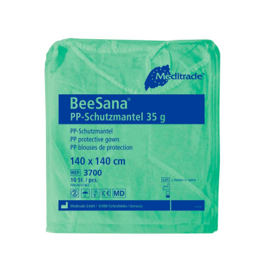 unisex Schutzkittel BeeSanaPP grün Einheitsgröße