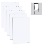 Flipchart-Papier blanko 68,0 x 99,0 cm, 20 Blatt, 5 Blöcke
