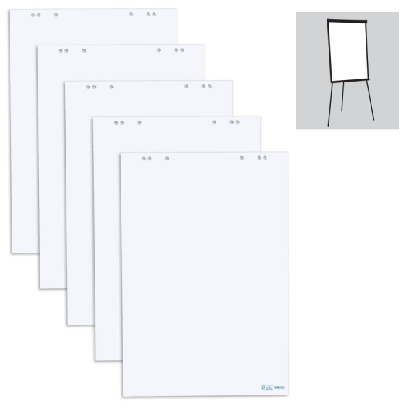 4008110307978 - Flipchart-Papier blanko 680 x 990 cm 20 Blatt 5 Blöcke 4008110307978 5 Block 4008110307978 - Flipchart-Papier blanko 680 x 990 cm 20 Blatt 5 Blöcke 4008110307978 5 Block