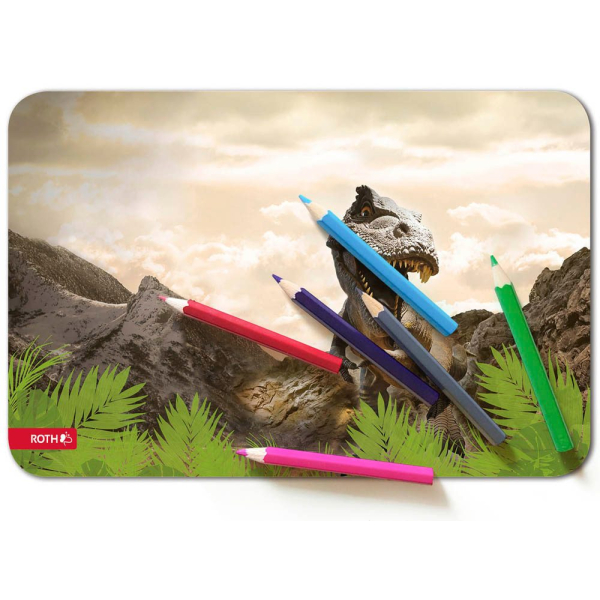 4028279893396 - Schreibunterlage Tyrannosaurus 89339 bunt Tyrannosaurus 59x39cm 4028279893396 Roth