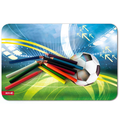 Schreibtischunterlage Fußball Kunstleder bunt