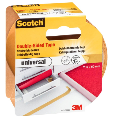 universal doppelseitiges Klebeband 50,0 mm x 7,0 m, 1 Rolle
