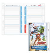Hausaufgabenheft 89474 für clevere Faule, Hausaufgaben / liniert, A5, bunt, 52 Blatt / 104 Seiten
