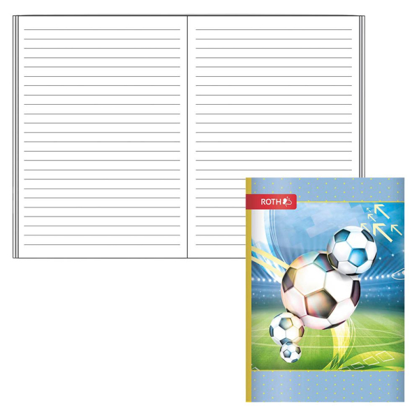4028279491103 - ROTH Schulheft Fußball Lineatur 51 liniert A6 ohne Rand 32 Blatt 4028279491103 - ROTH Schulheft Fußball Lineatur 51 liniert A6 ohne Rand 32 Blatt