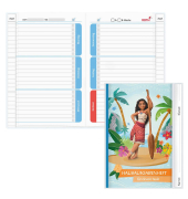 Display Hausaufgabenhefte Klasse 1 - 4, je 10 hefte pro Klasse 89468 für clevere Faule, Hausaufgaben / liniert, A5, bunt, 52 Blatt / 104 Seiten
