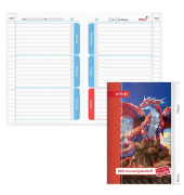 Hausaufgabenheft 89507 für clevere Faule, Hausaufgaben / liniert, A5, weiß, 52 Blatt / 104 Seiten