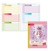 Hausaufgabenheft 89490 Klipp & Klar, Hausaufgaben / liniert, A5, rosa, 48 Blatt / 96 Seiten
