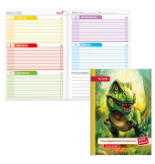 Display Hausaufgabenhefte Klasse 1 - 4, je 10 hefte pro Klasse 89484 Klipp & Klar, Hausaufgaben / liniert, A5, grün, 48 Blatt / 96 Seiten