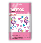 Klebetattoo Einhornportrait verschiedene Motive, 32 Etiketten