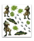 Klebetattoo Tyrannosaurus verschiedene Motive, 32 Etiketten
