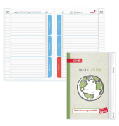 Hausaufgabenheft 89512 für clevere Faule, Hausaufgaben / liniert, A5, weiß, 52 Blatt / 104 Seiten