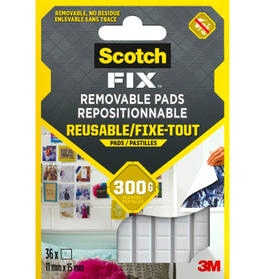 FIX™ doppelseitige Klebepads für max. 300,0 g 11,0 x 15,0 mm