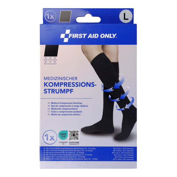 4027521537262 - Kompressionsstrümpfe geschlossene Spitze schwarz Größe L 4027521537262 FIRST AID ONLY 4027521537262 - Kompressionsstrümpfe geschlossene Spitze schwarz Größe L 4027521537262 FIRST AID ONLY