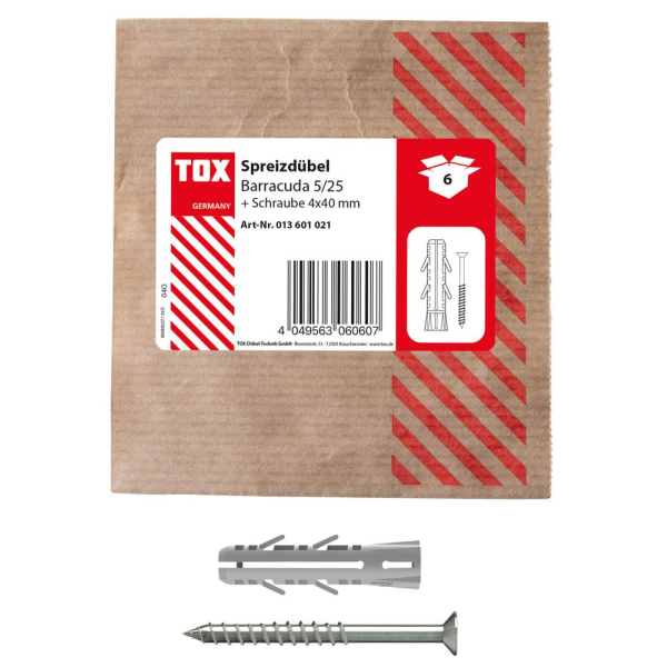 4049563060607 - BARRACUDA 013601021 Dübel mit Schrauben Ø 50 mm x 250 mm 4049563060607 6 Stück 4049563060607 - BARRACUDA 013601021 Dübel mit Schrauben Ø 50 mm x 250 mm 4049563060607 6 Stück