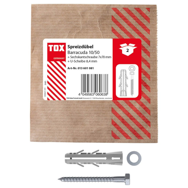 4049563060638 - BARRACUDA 013601081 Dübel mit Schrauben Ø 100 mm x 500 mm 4049563060638 2 Stück 4049563060638 - BARRACUDA 013601081 Dübel mit Schrauben Ø 100 mm x 500 mm 4049563060638 2 Stück