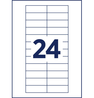 240 AVERY Zweckform Namensetiketten weiß 64,0 x 22,0 mm