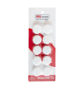 Magnet weiß, Kunststoff Ø 2,0 x 0,6 cm