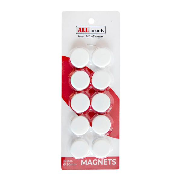 5902622411651 - Magnet weiß Kunststoff Ø 20 x 06 cm 5902622411651 10 Stück 5902622411651 - Magnet weiß Kunststoff Ø 20 x 06 cm 5902622411651 10 Stück
