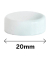 Magnet weiß, Kunststoff Ø 2,0 x 0,6 cm