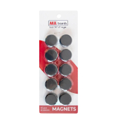 Magnet schwarz, Kunststoff Ø 2,0 x 0,6 cm