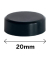 Magnet schwarz, Kunststoff Ø 2,0 x 0,6 cm