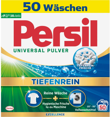 Waschmittel PPU50 Universal Pulver Tiefenrein, Pulver, 3 kg, bis 50 Waschladungen