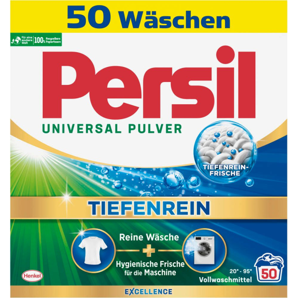 4015200034904 - Waschmittel PPU50 Universal Pulver Tiefenrein Pulver 3 kg bis 50 Waschladungen 4015200034904 Persil